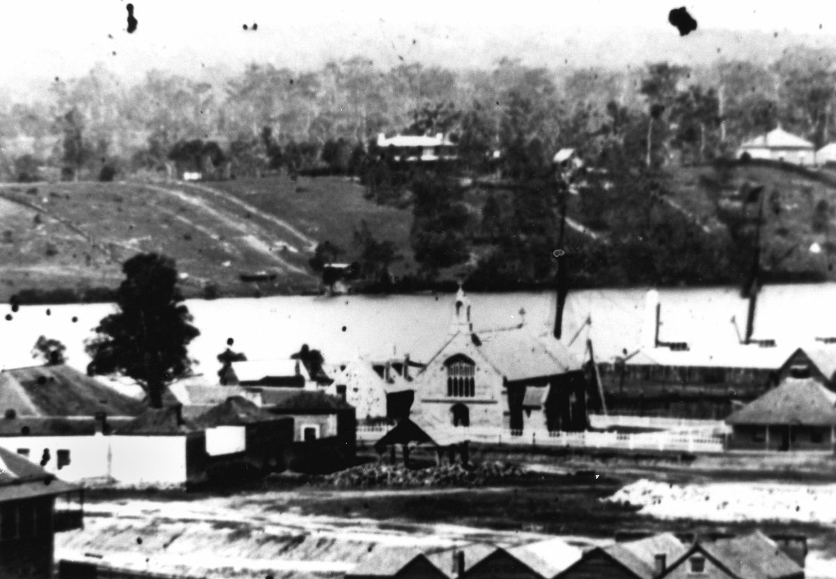 St Stephen's church in the centre of a panoramic view taken in 1862