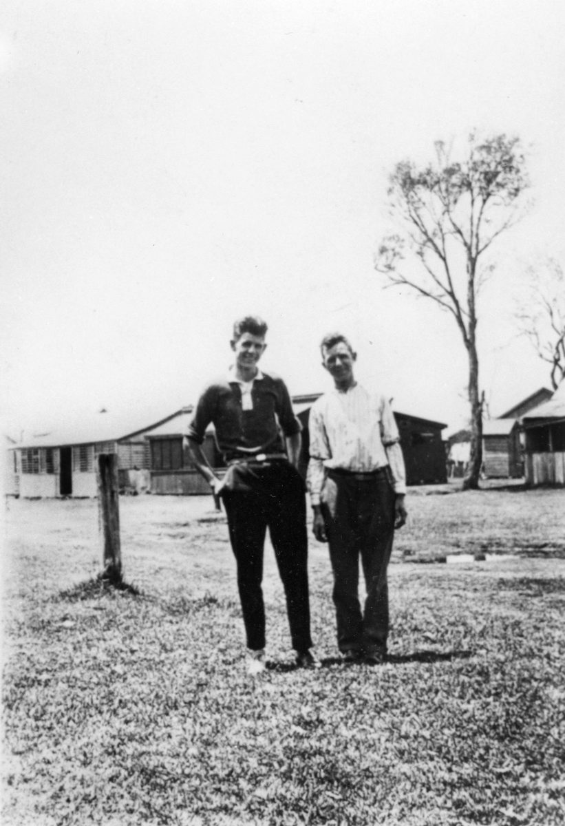 Eric Beck and cousin Henry Beck at Cribb Island, 1926