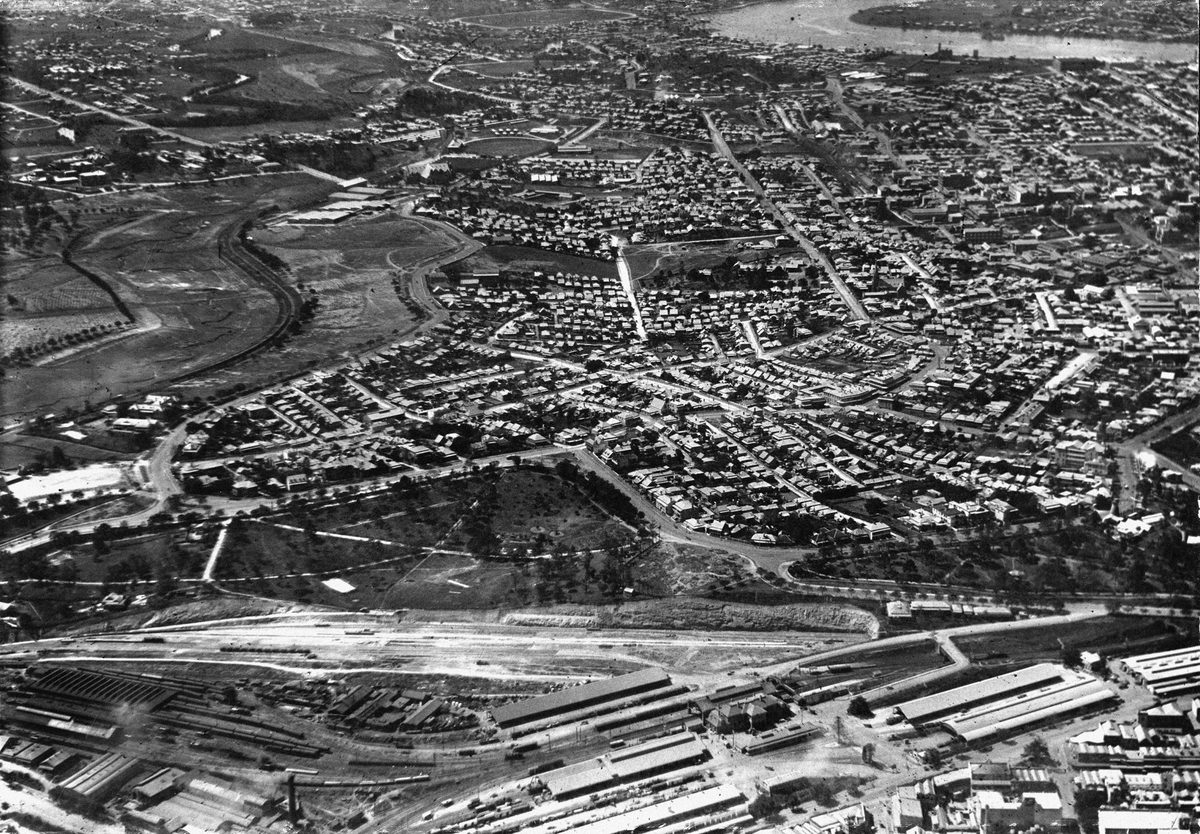 Aerial view of Brisbane, 1919
