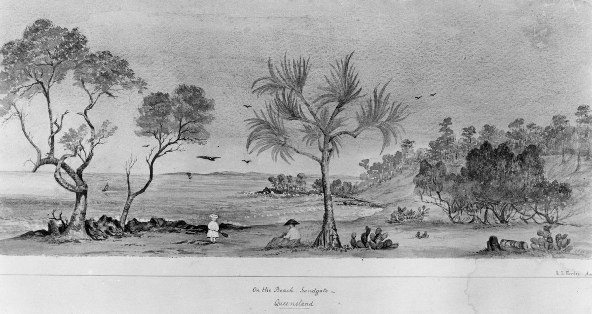 On the beach, Sandgate, 1871