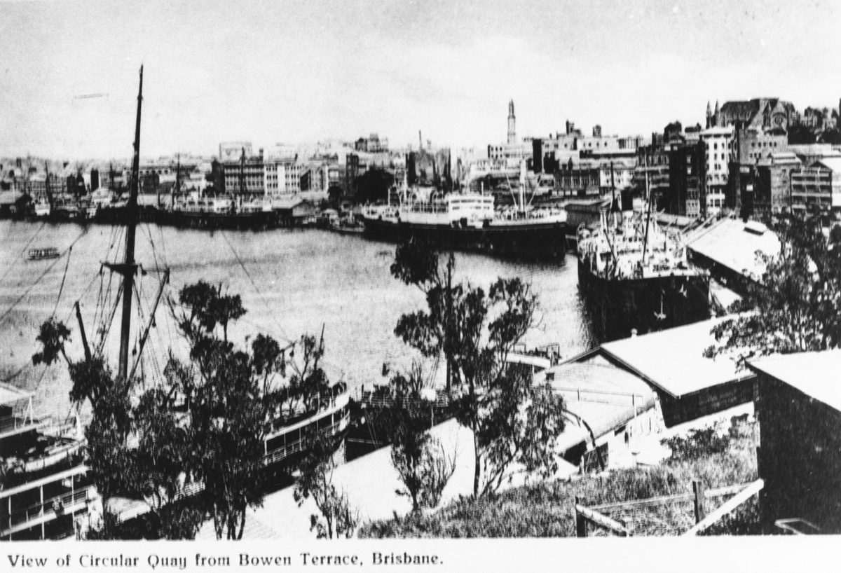 Circular Quay, Petries Bight from Bowen Terrace, Brisbane, 1929