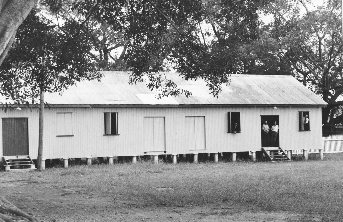 Souths Rugby League's shed on Davies Park, Brisbane, 1950