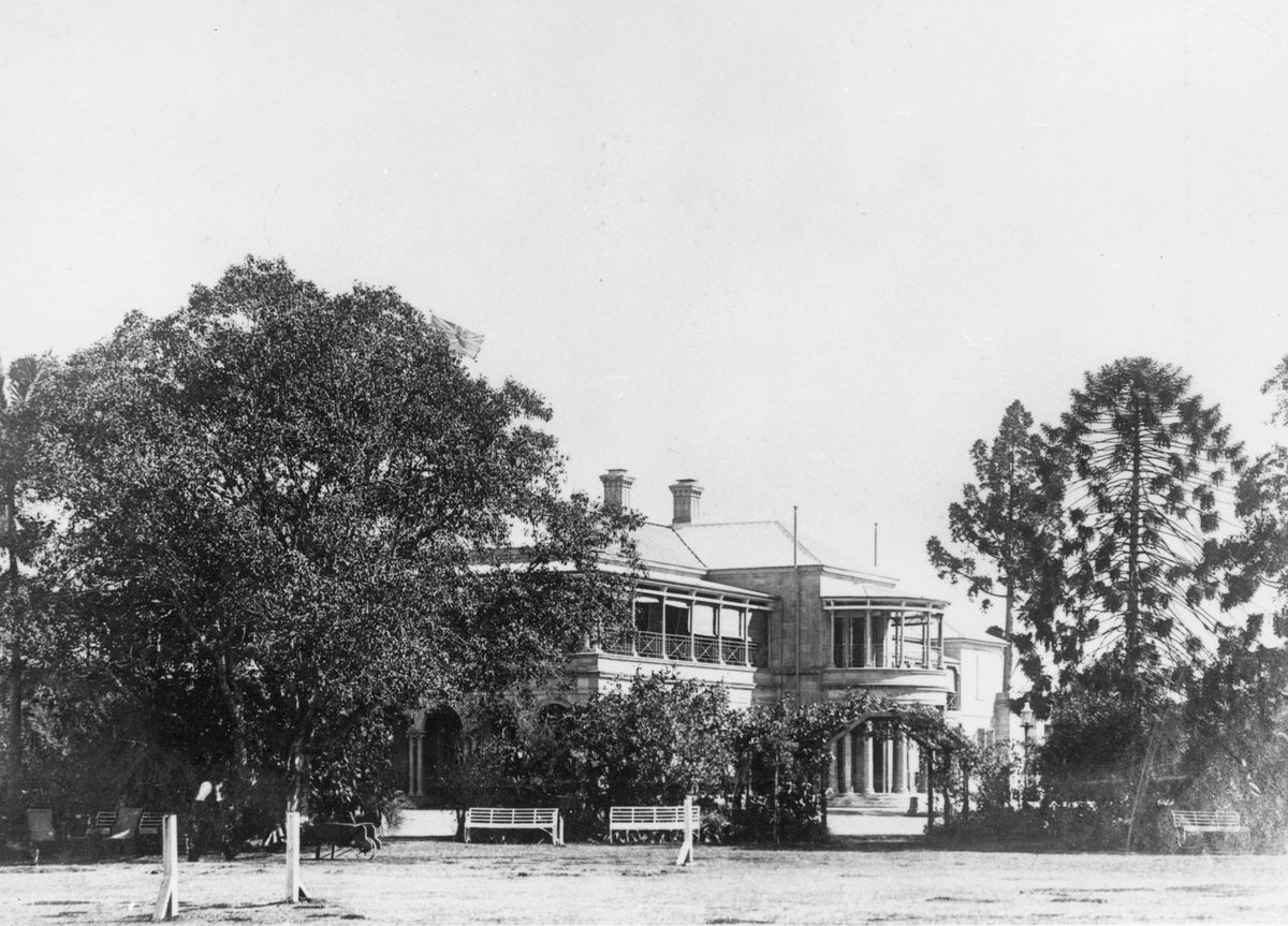 Government House, Brisbane, from the tennis court, 1908