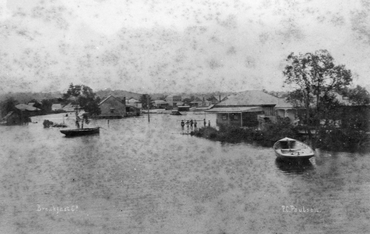 Flooding of Breakfast Creek, Brisbane, 1890