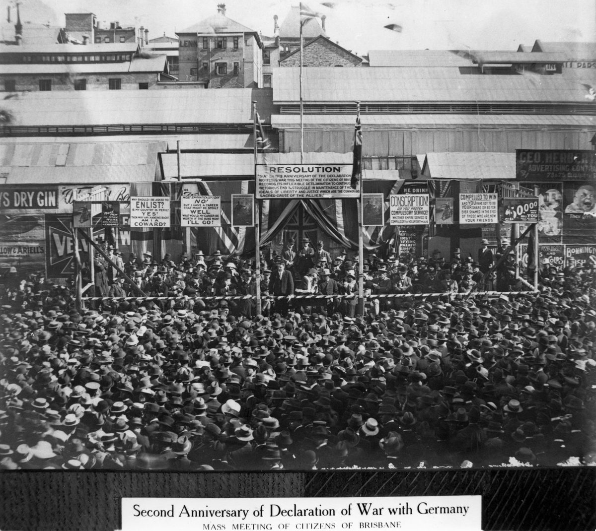 Mass meeting of citizens of Brisbane, 1916