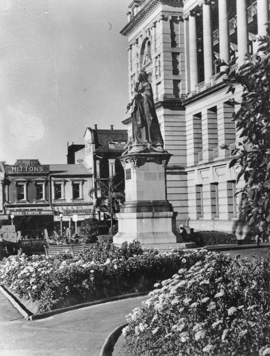 View of George Street from Queens Park, Brisbane, 1938