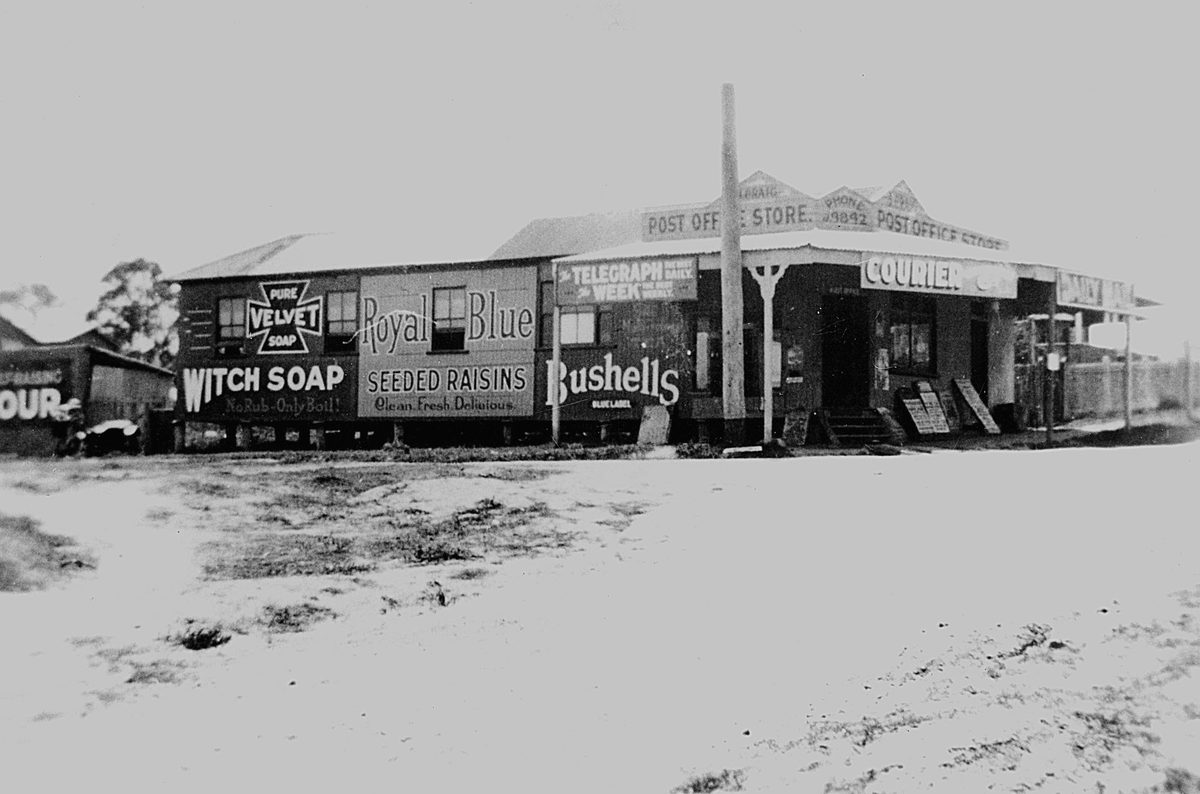 Mixed store on the corner of Queensport Road and Railway Parade, Murrarie, Brisbane, 1929
