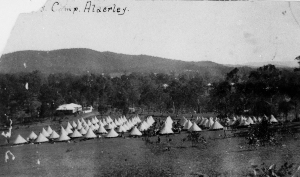 Infantry camp at Alderley during World War I