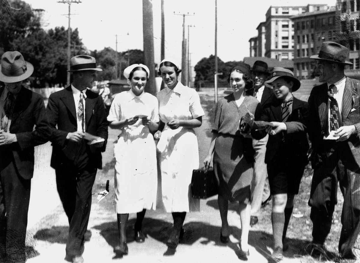 Nurses voting at the Queensland State Election, Brisbane, 1938