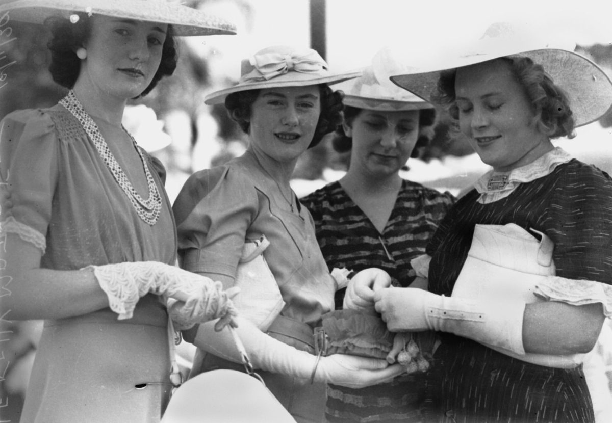 Four women attending the Mater Hospital Fete, Brisbane, 1939
