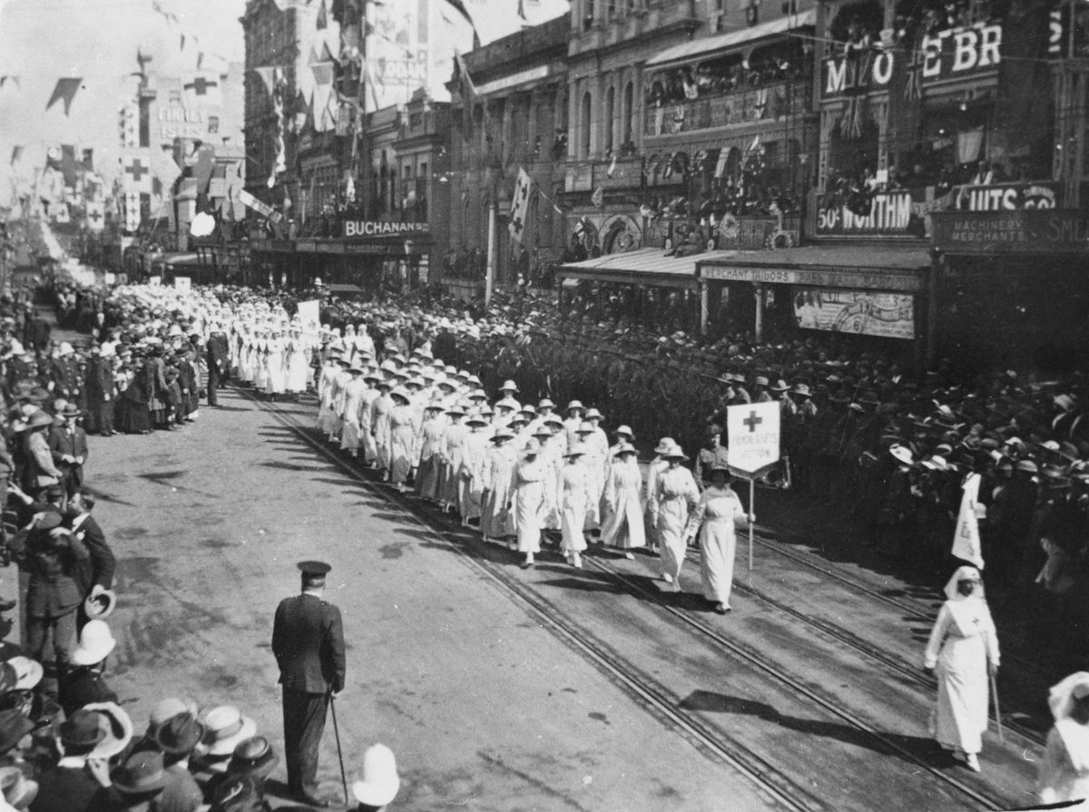World War I Armistice Day march in Brisbane, 1918