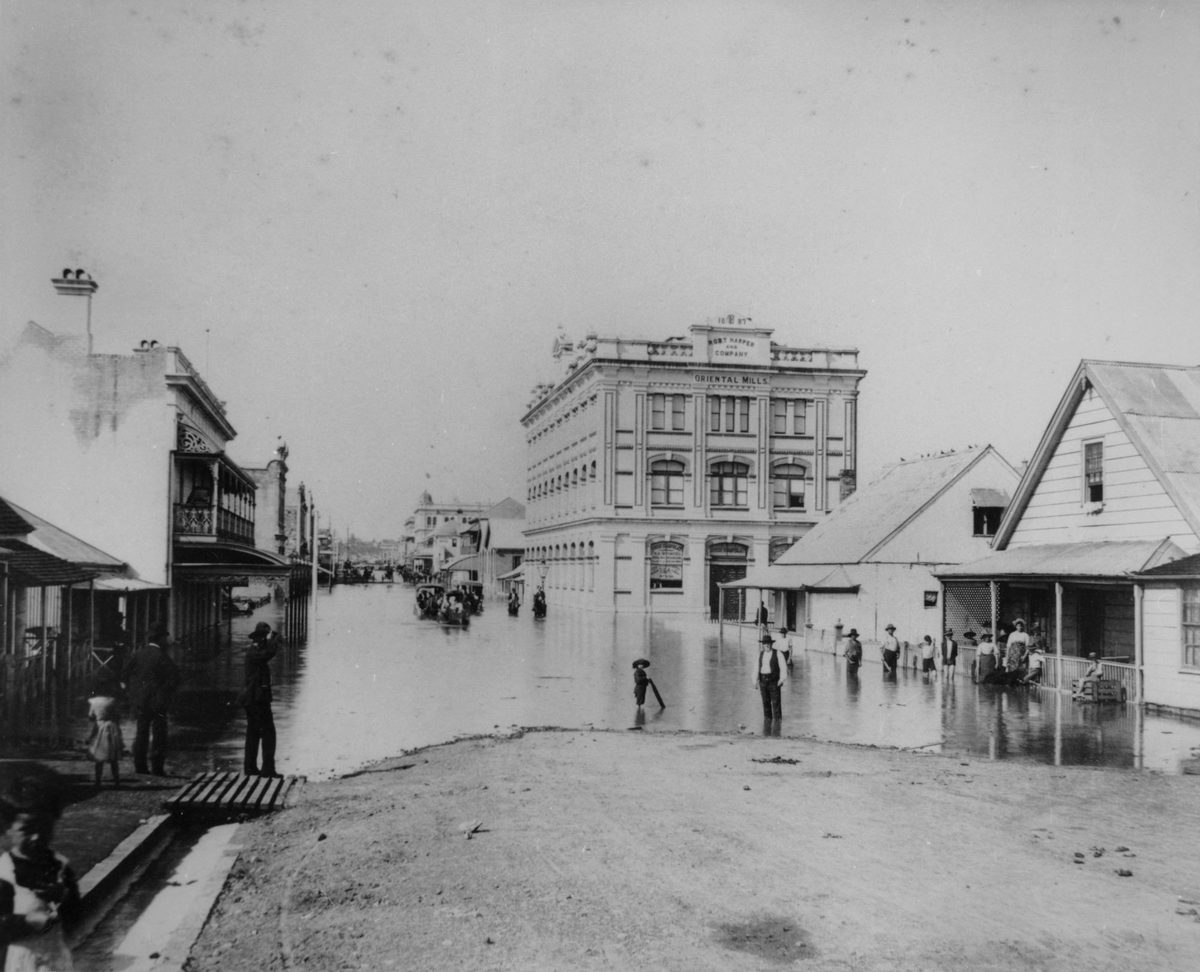 Mary Street, Brisbane during the 1890s flood