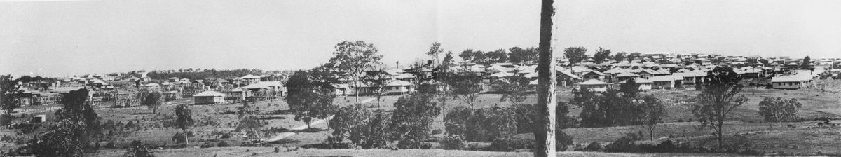 Housing Commission homes under construction in Chermside, Brisbane, 1952