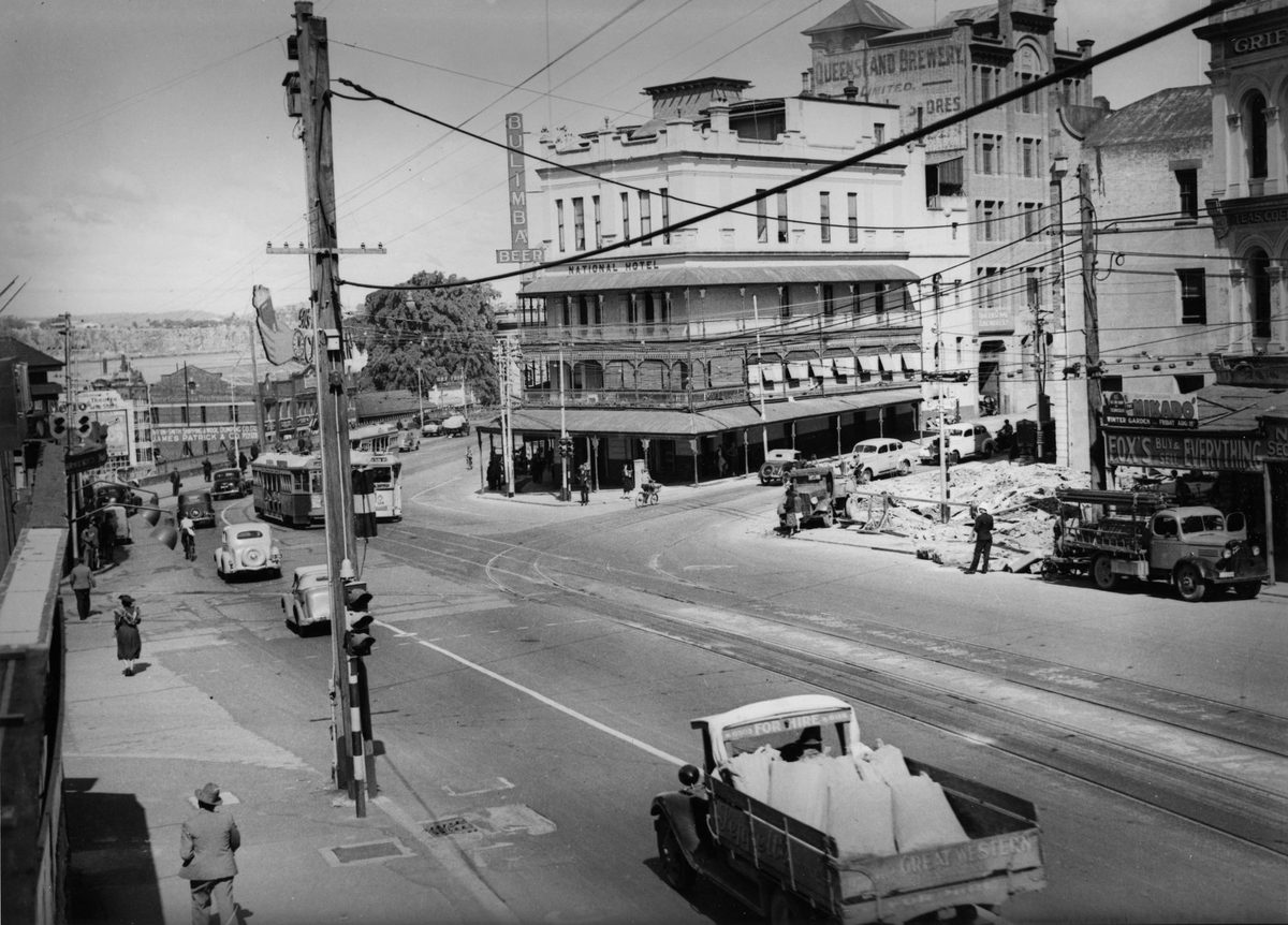 National Hotel on the Adelaide Street corner, Circular Quay area, Brisbane