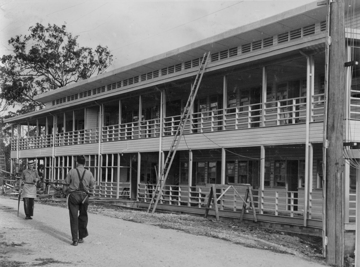 Construction of the nurses' quarters at the Kenmore Sanatorium, Brisbane, 1950