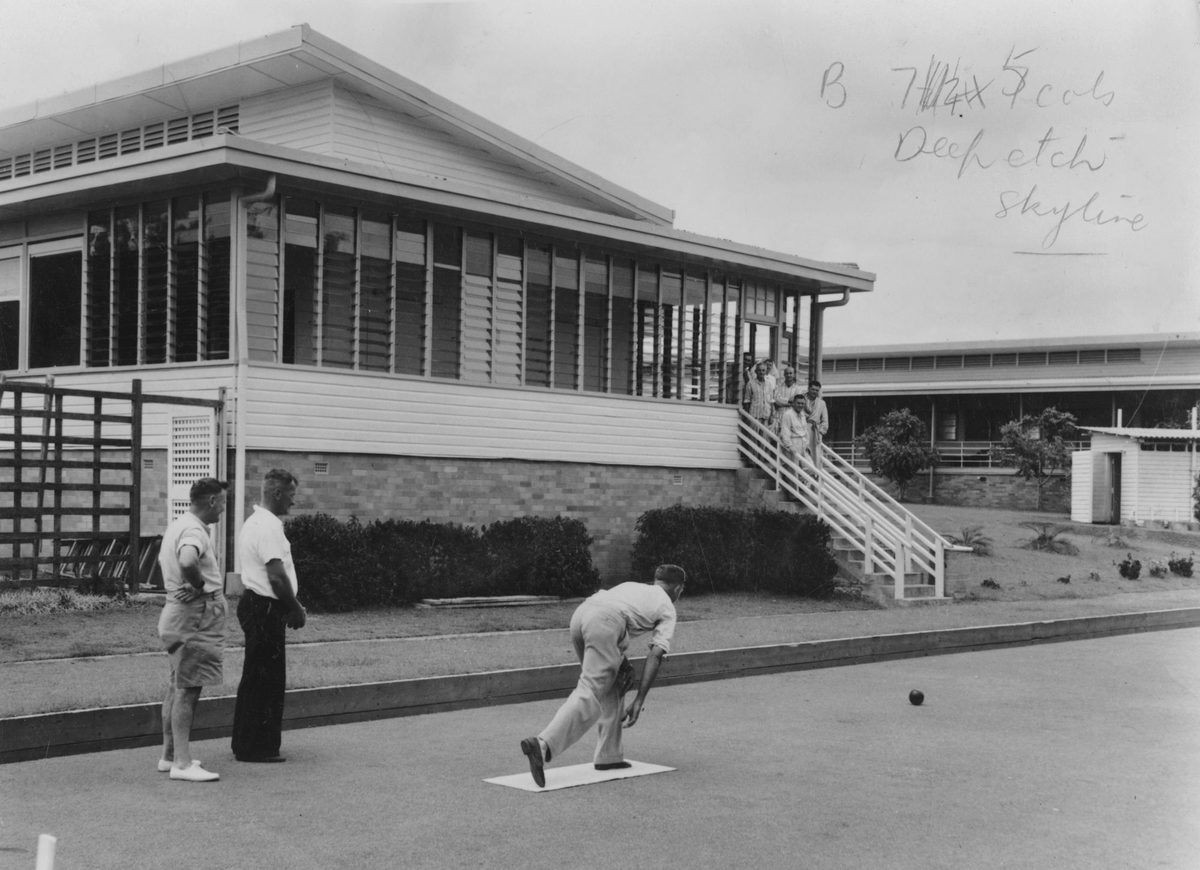 Bowling green at the Kenmore Sanatorium, Brisbane, 1954