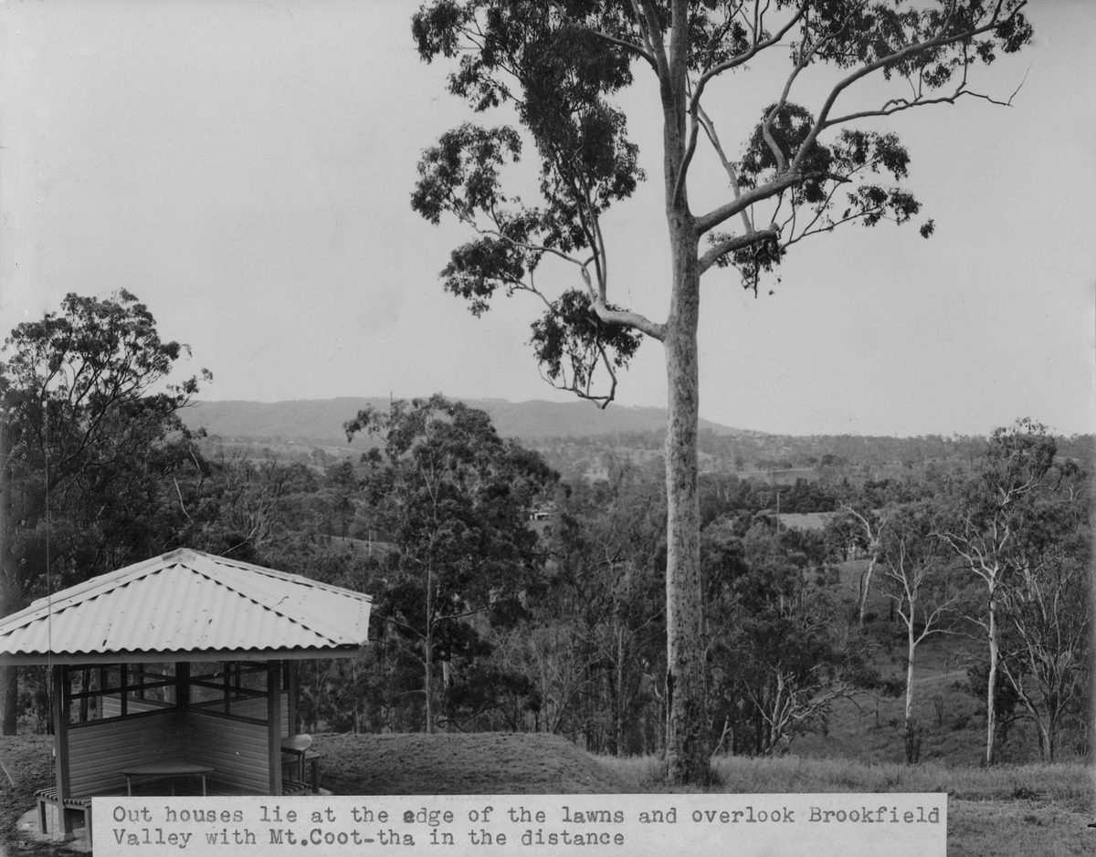 View from the Kenmore Sanitorium from the picnic shelters, 1950