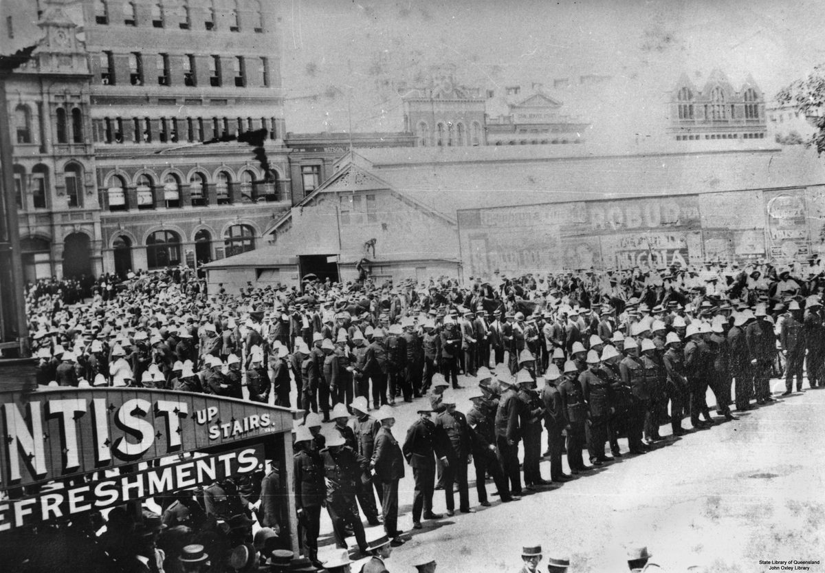 Demonstration in Albert Square during the 1912 General Strike, Brisbane