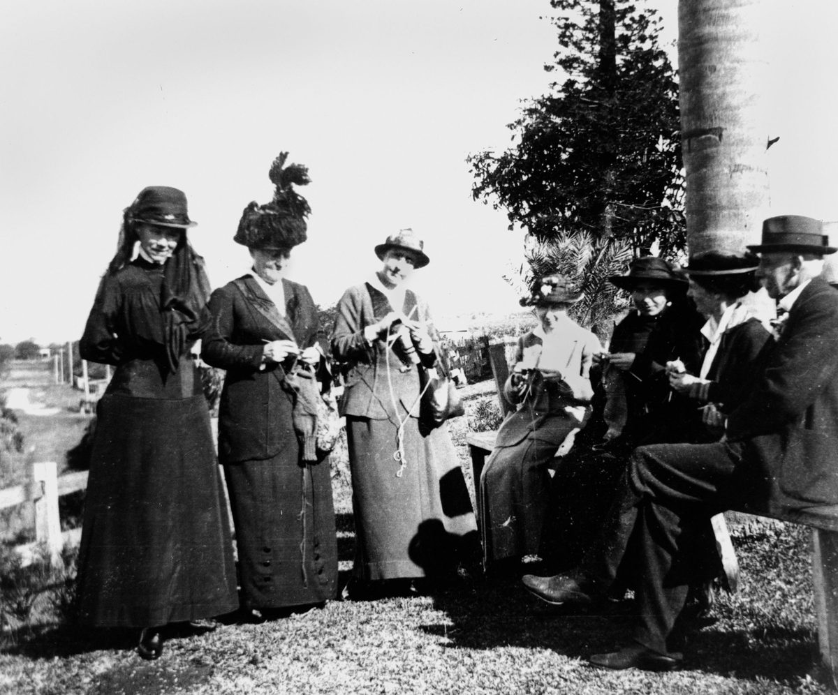 Knitting socks for soldiers