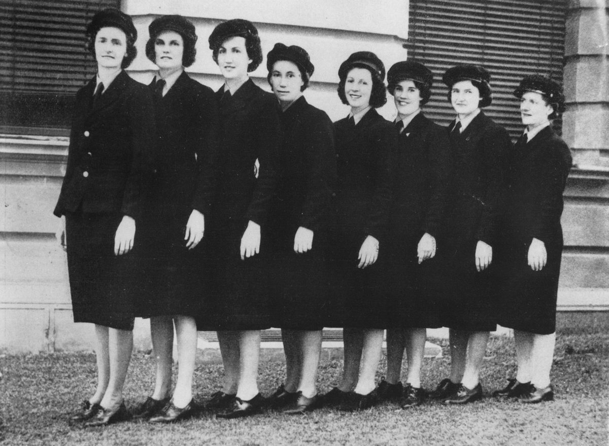 New tram conductresses recruited during World War II, Brisbane, 1942