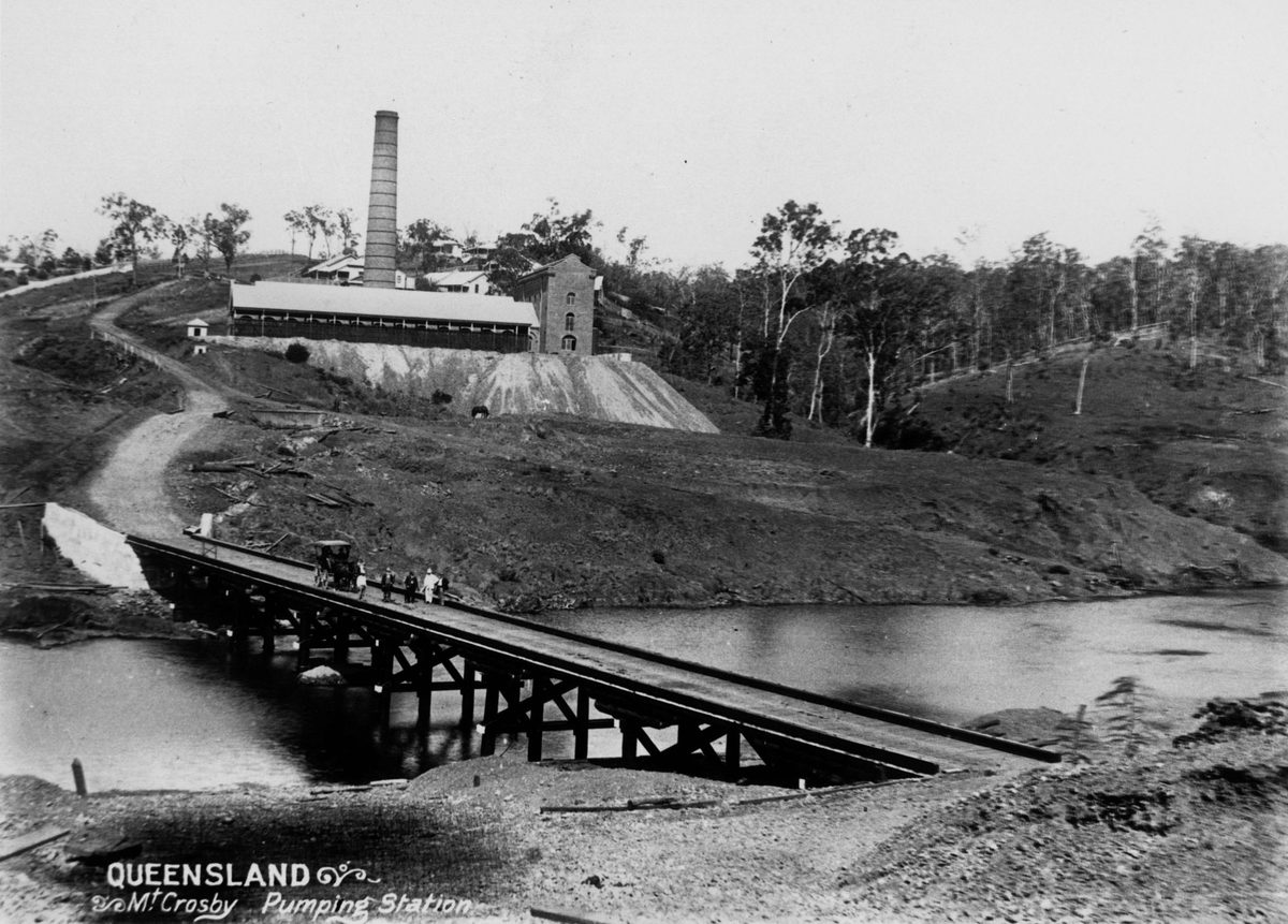 Pumping station at Mount Crosby, 1892